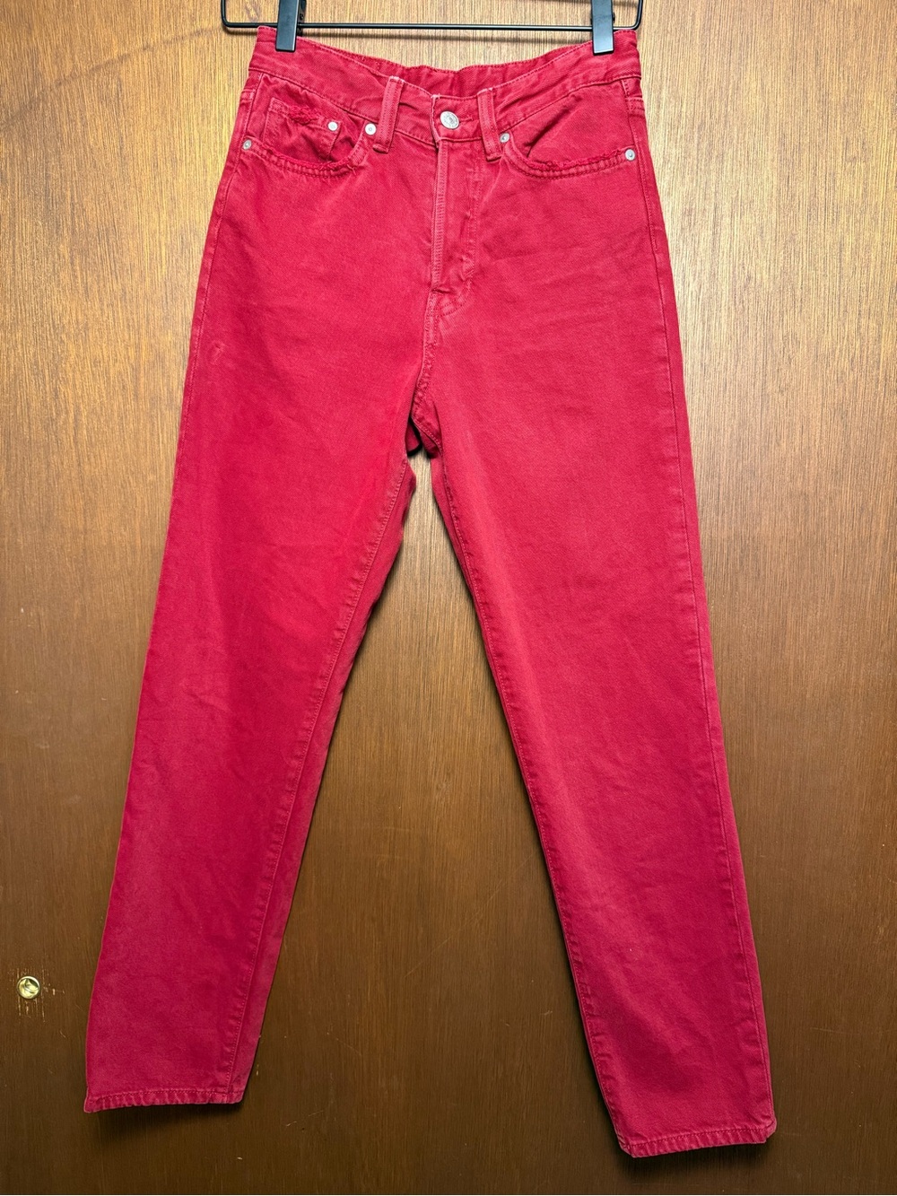&Denim Women’s Vintage Fit High-Waist Jeans - Red - 25